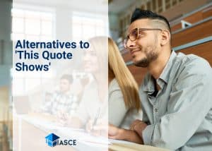 Alternatives to 'This Quote Shows'